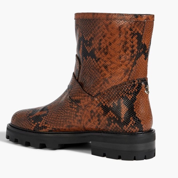 Jimmy choo snake-effect leather ankle boots (NEW) - Picture 3 of 15